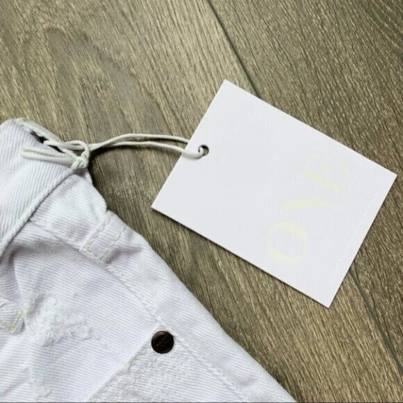 Free People One Teaspoon White Beauty Freebirds Skinny Jeans Denim Ankle Zip - Picture 14 of 16